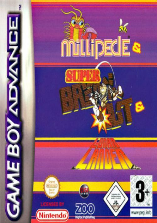 3 In 1 - Millipede Super Breakout Lunar Lander game thumb