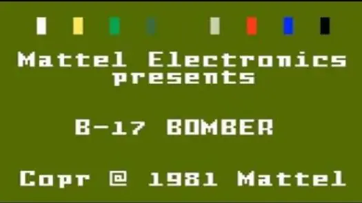B-17 Bomber (1981) (Mattel) game