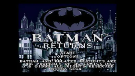 Batman Returns (U) game