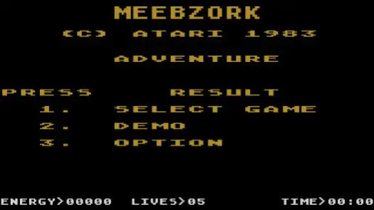 Meebzork (1983) (Atari) game