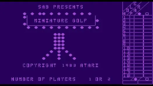 Miniature Golf (1983) (Atari) game