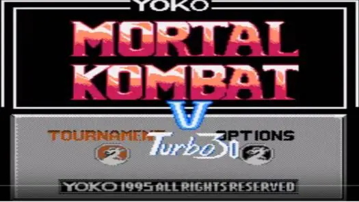 Mortal Kombat V1996 Turbo 30 Peoples game