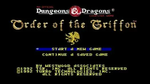 Order Of The Griffon game