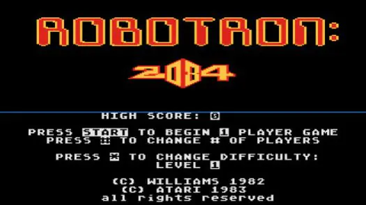 Robotron 2084 (1983) (Atari) game