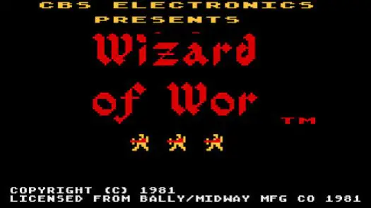 Wizard of Wor (1982) (CBS) Game